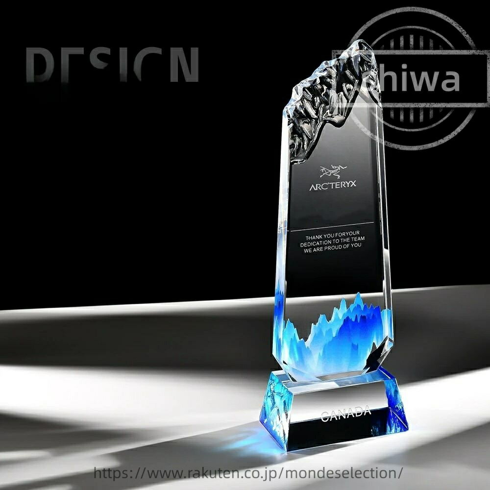 【送料無料】27.5*9cm クリスタルトロフィー オリジナルトロフィー 透明度 仕上がり 年配 記念 企業 大..