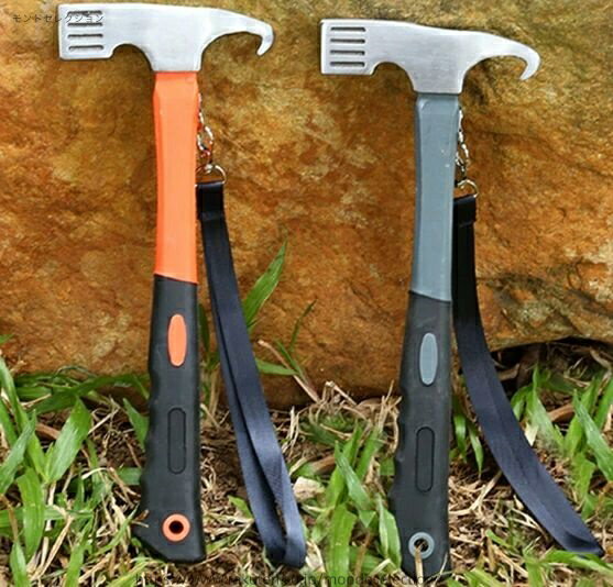 【送料無料】ペグハンマー 軽量 小型 ストラップ付き キャンプ用品 ペグ抜き ペグ...