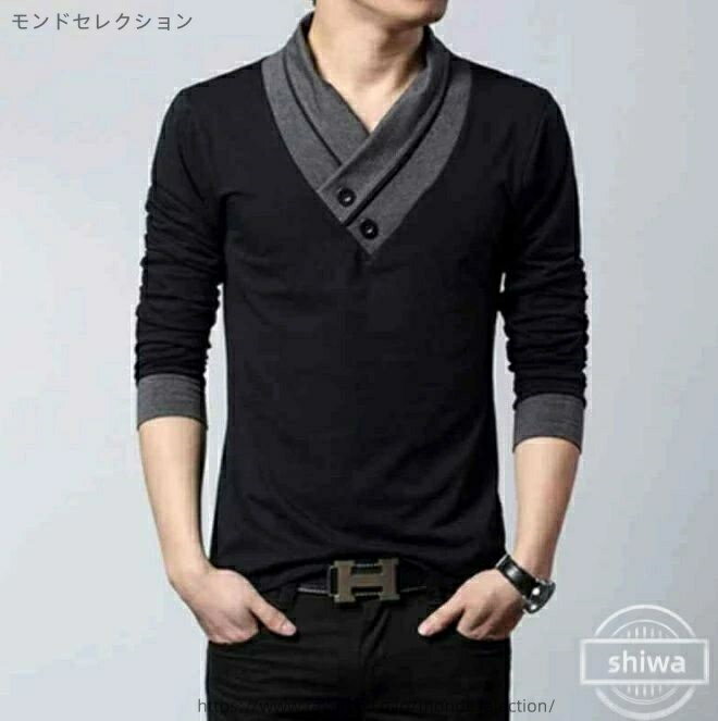 乐天商城 - 【送料無料】ブランド シニア モード系 クルーネック ゴルフ ビジネス 大きいサイズ Vネック 冬 タートルネック 長袖 リブ