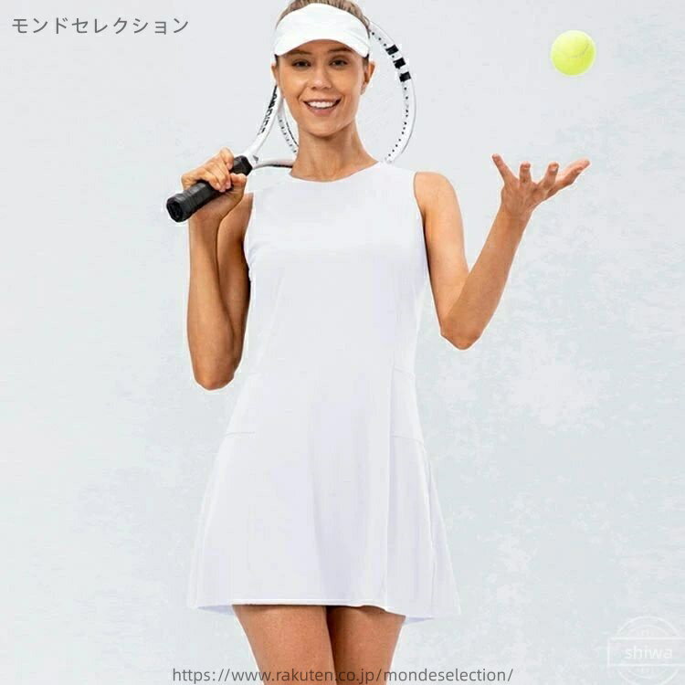 【送料無料】ノースリーブ ゴルフウェア テニスウェア クルーネック レディース ゴ...