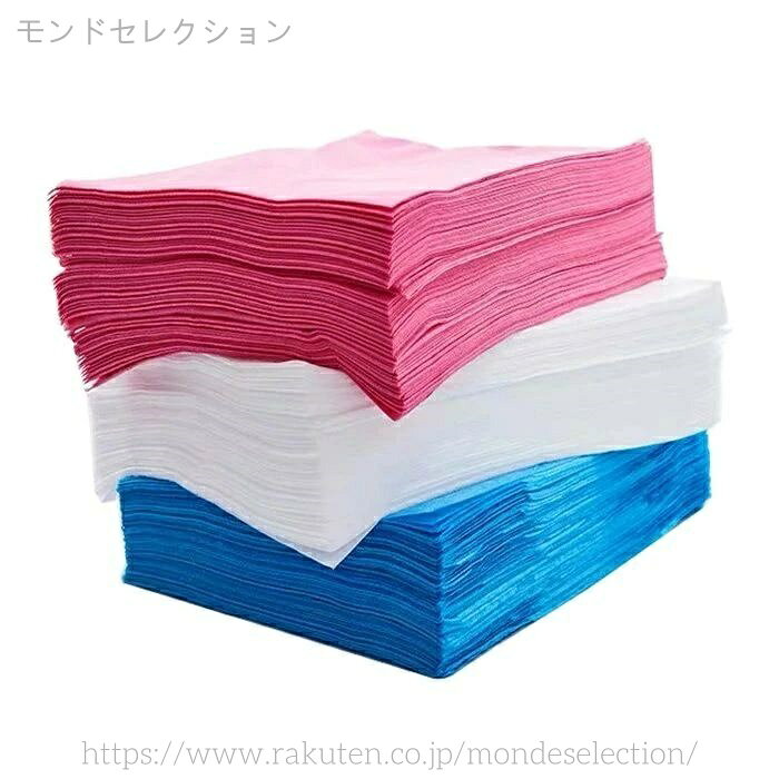 【送料無料】薄い 100枚入 70x170cm ベッドシート ブルー ホワイト 穴なし 美容院用 ベッドシーツ 不織布 ペーパーシーツ 使い捨てシーツ mondeselection-10023210 モンドセレクション サンプル画像2