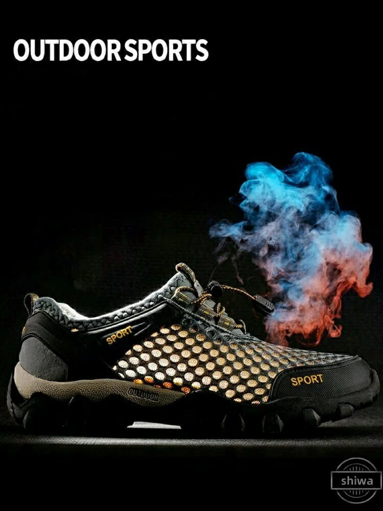 【送料無料】アウトドア 靴 リラックス男性 履きやすい 滑り止め 登山カジュアル 旅行 ビーチ 海 大きいサイズ