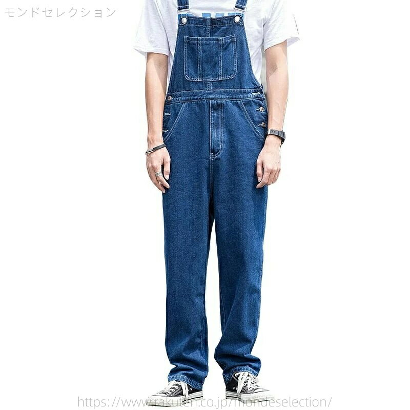 樂天商城 - 【送料無料】オーバーオール メンズ サロペット ジーンズ ゆったり デニムパンツ ストレート つなぎ ロングパンツ デニム オールインワン 作業着 おしゃれ c春秋