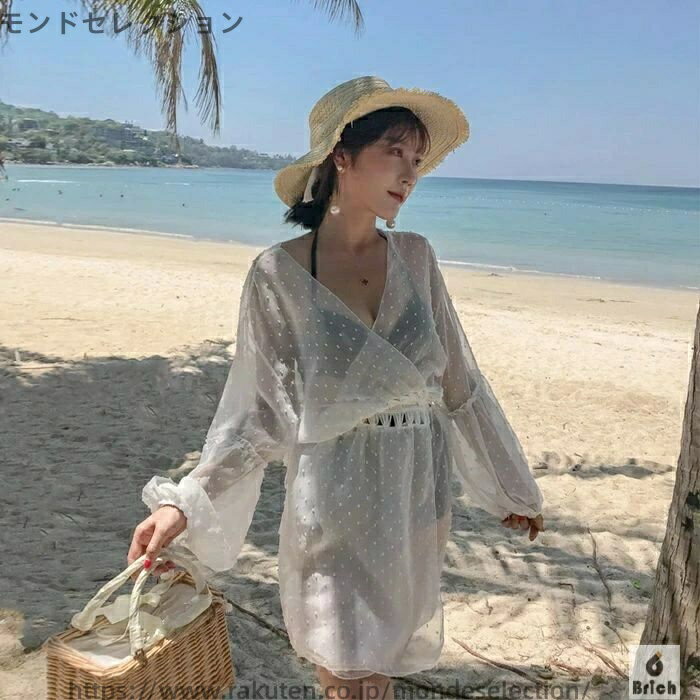 【送料無料】コート レディースファッション ビーチガウン ラッシュガード パレオ uvカット トップス 体型カバー ポンチョ リゾート