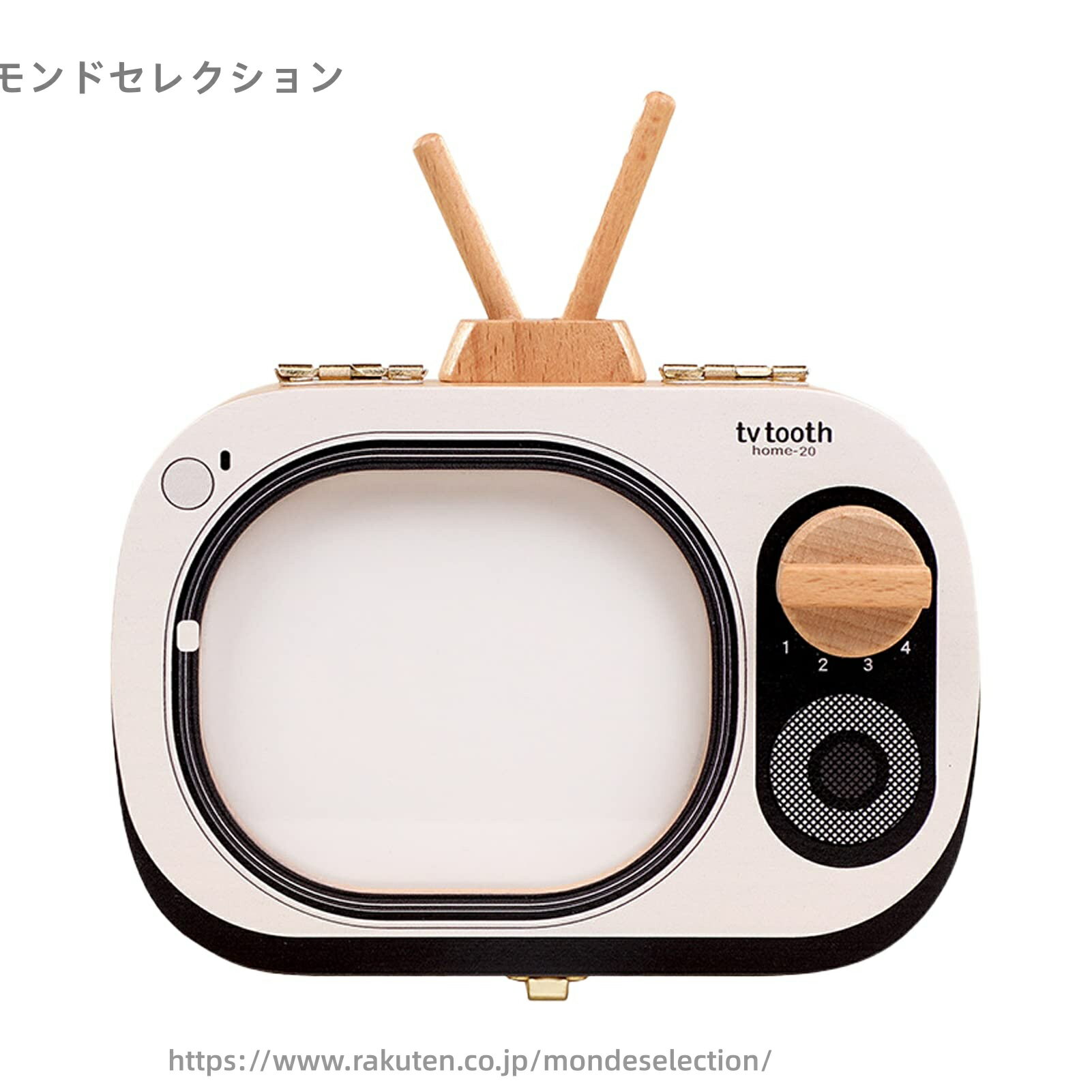 【送料無料】かわいい 写真入れ 大容量 保存 テレビ形状 木製 保管ケース 乳歯 乳歯入れ 乳歯ボックス ..