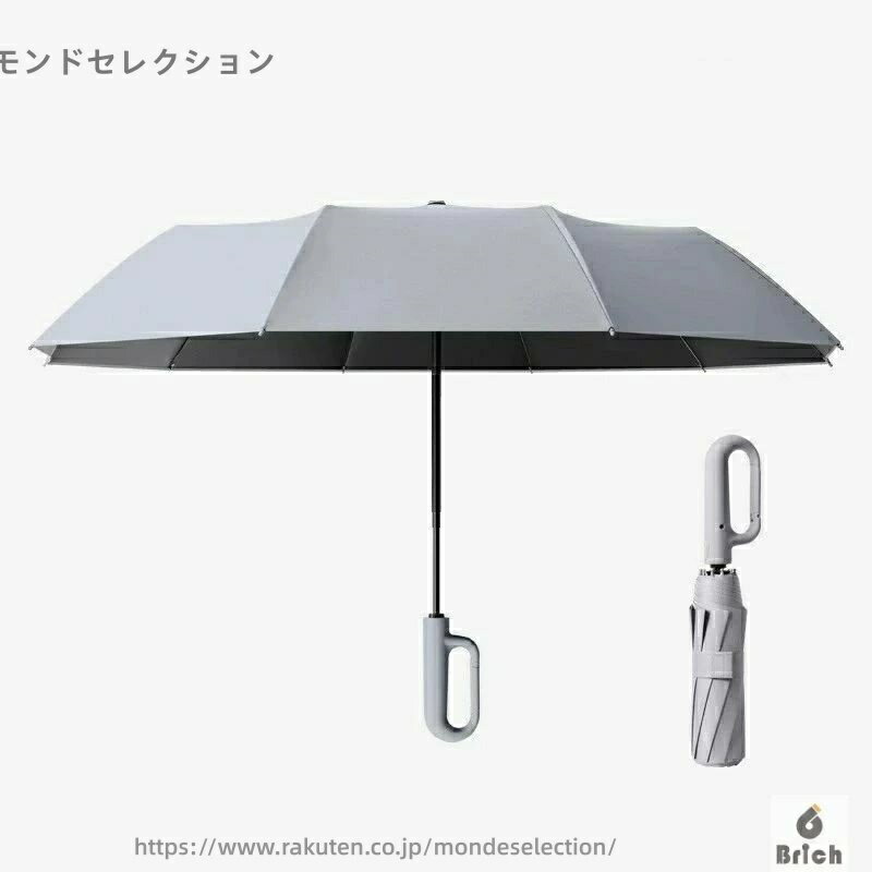 【送料無料】メンズ 日傘 折りたたみ傘 晴雨兼用 自動開閉 軽量 大きい UVカット コンパクト カラビナハンドル 撥水加工 完全遮光 耐風 レデ