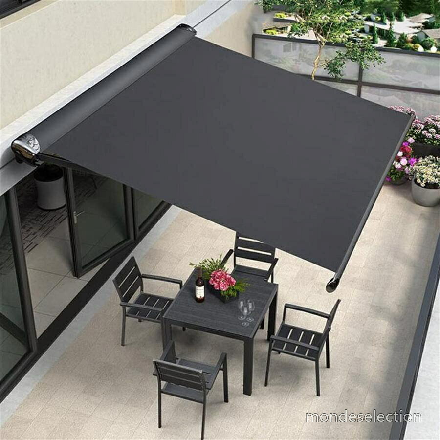 [Envío gratuito] Nuevas características Toldo Patio montado en la parte trasera 2 m 3 m 4 m Sombrilla retráctil Manual Jardín Veranda Impermeable Jardín San Gazebo