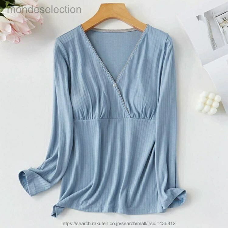 【送料無料】あったかインナー レディース 授乳対応 長袖 インナートップス 簡単授乳 授乳楽々 サッと授乳 肌にやさしい マタニティインナー カップ付き 授乳キャミソール カップ 3