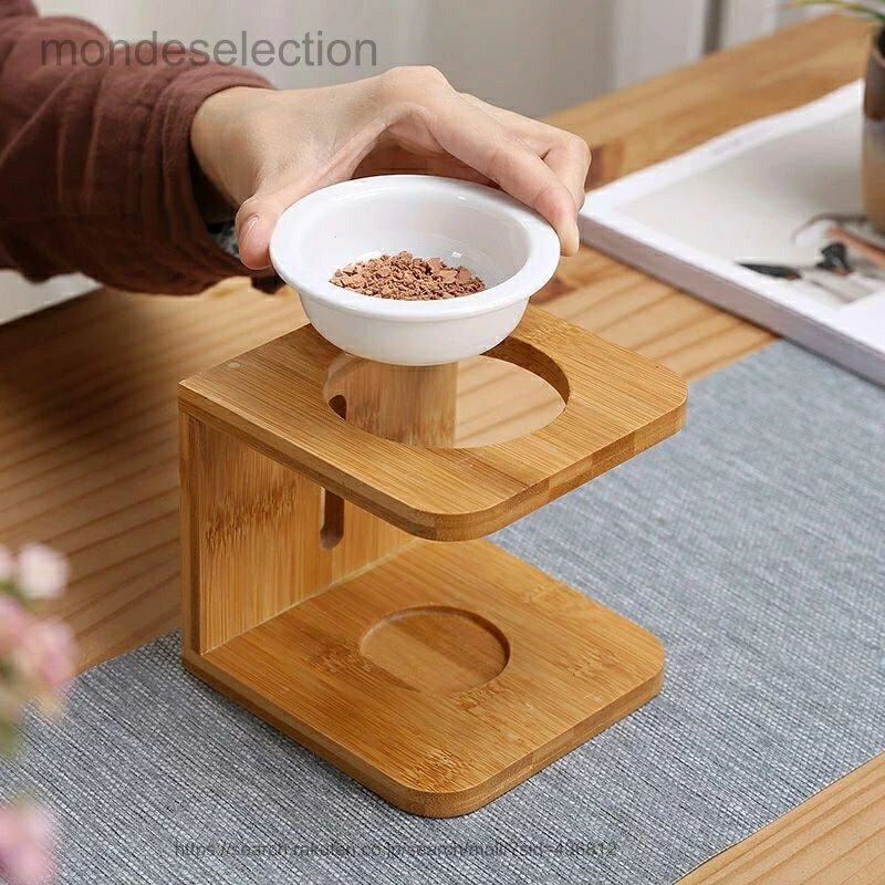 【送料無料】竹製 茶香炉 アロマポット アロマ炉 3点セット 茶葉 精油 癒し 香り 陶器 香炉皿 アロマスタンド アロマバーナー キャンドル ティーライト おしゃれ リラックス グッズ