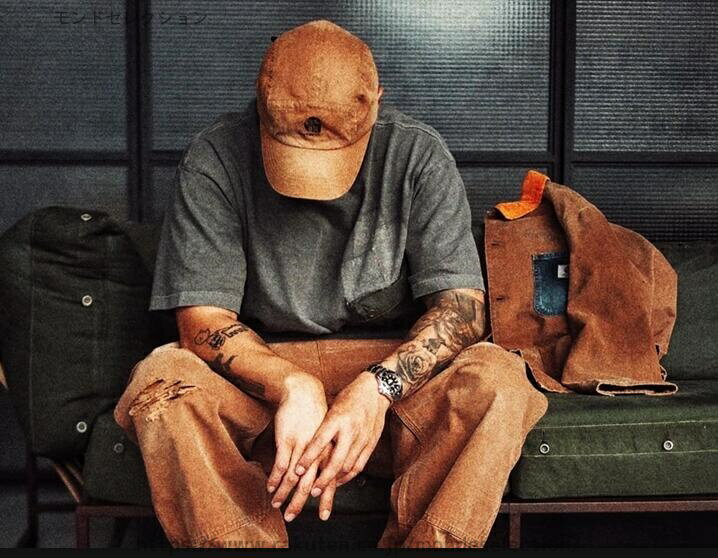 【送料無料】ズボンオレンジ/ブルー パンツ カジュアル ゆったり 作業着 ワークパンツ ミリタリー サロペット オーバーオール メンズ