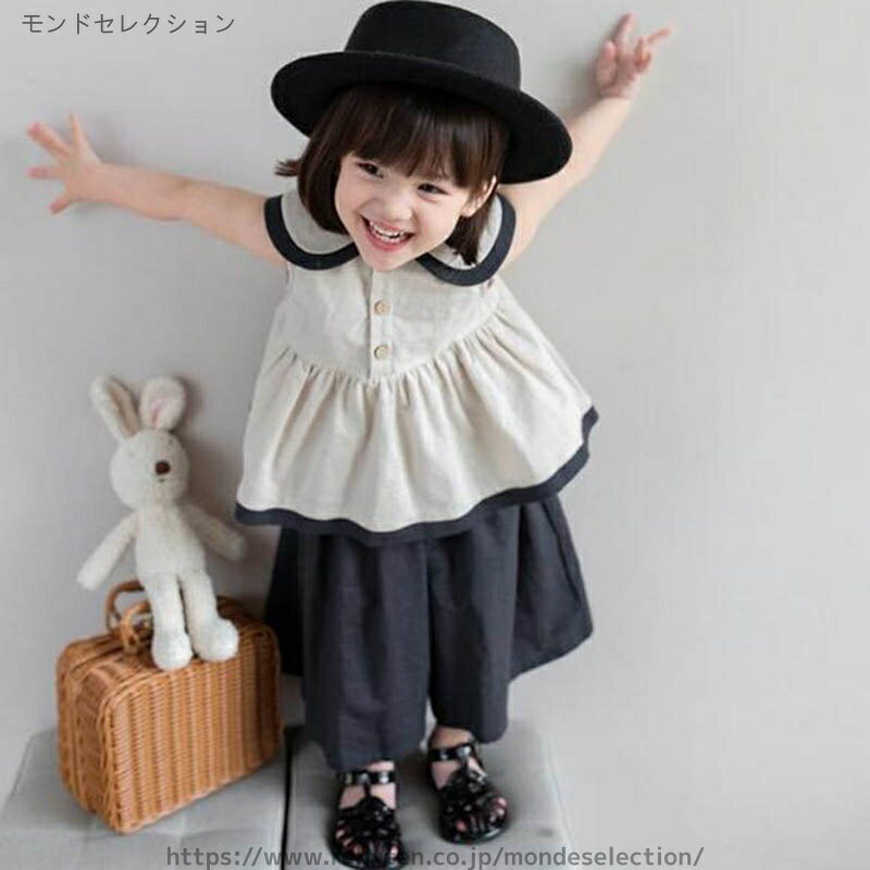 【送料無料】春 冬 秋 可愛い 普段着 カジュアル パンツ ズボン 無地 Tシャツ キッズ パンツ シャツ ワイドパンツ 女の子 子供服