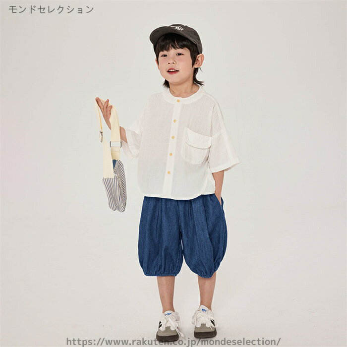 Rakuten - 【送料無料】幼稚園 小学生 夏服 夏物 ジュニア コットン 大きめ ゆったり 丸首 無地 半袖Tシャツ 男の子 子供服 シャツ キッズ Tシャツ
