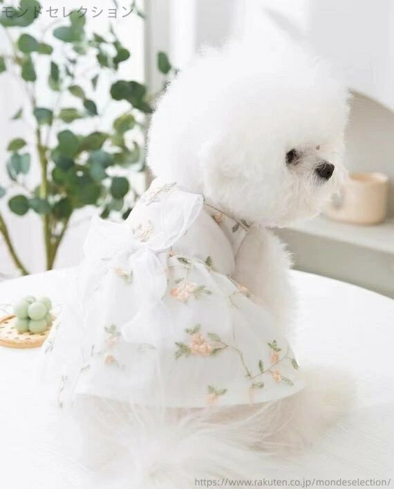 【送料無料】可愛い おしゃれ 夏用 夏服 薄い 洋服 犬猫用服 綺麗 花柄 猫ドレス 犬スカート 猫ワンピ..