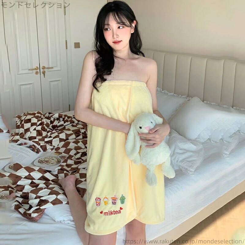 【送料無料】プール 水泳 柔かい 吸水 レディース マジックテープ バスローブ スカートタオル 巻きタオ..