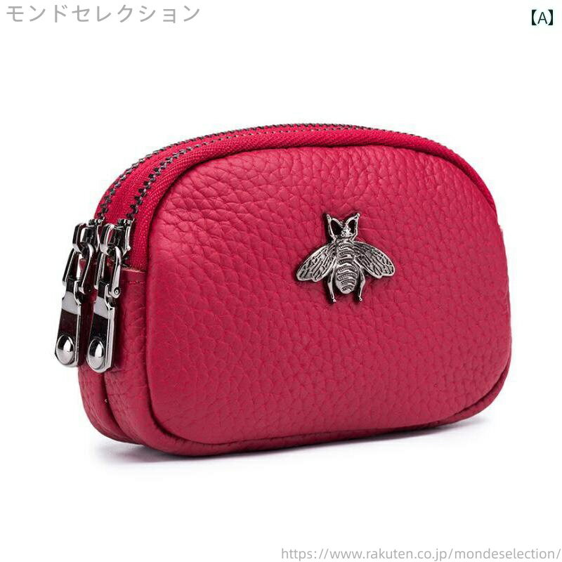 【送料無料】革 ジッパー付き コンパクト ショート カードケース レディース コインバッグ ミニ 小銭入れ 財布 おしゃれ かわいい