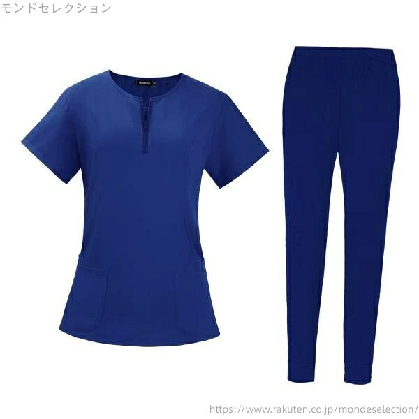 【送料無料】Lブルーのための女性看護スクラブユニフォーム通気性