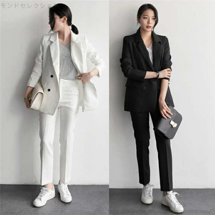 【送料無料】レディース パンツドレス パンツセットアップ テーラードジャケット 九分丈 2点セット 上下セットアップ パンツ フォーマル 通勤 OL