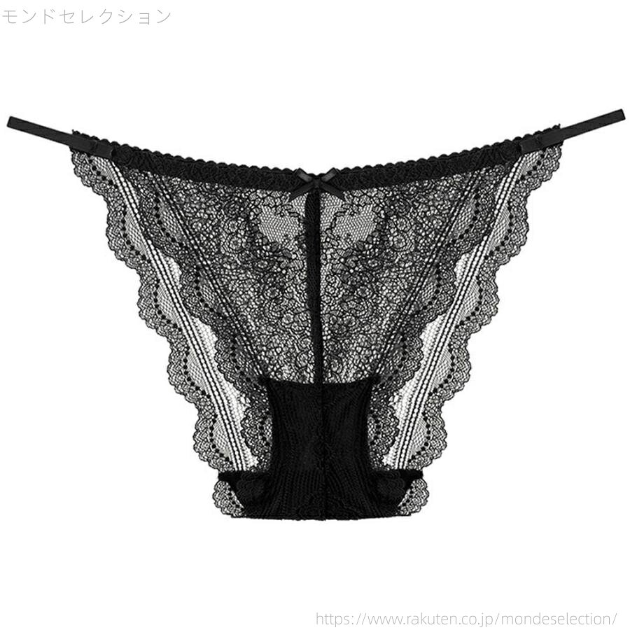 【送料無料】レディース 総レース 紐パン セクシー ランジェリー ストレッチ 通気性抜群 花柄レース シースルー 可愛い オシャレ 優雅 透かし セール 2