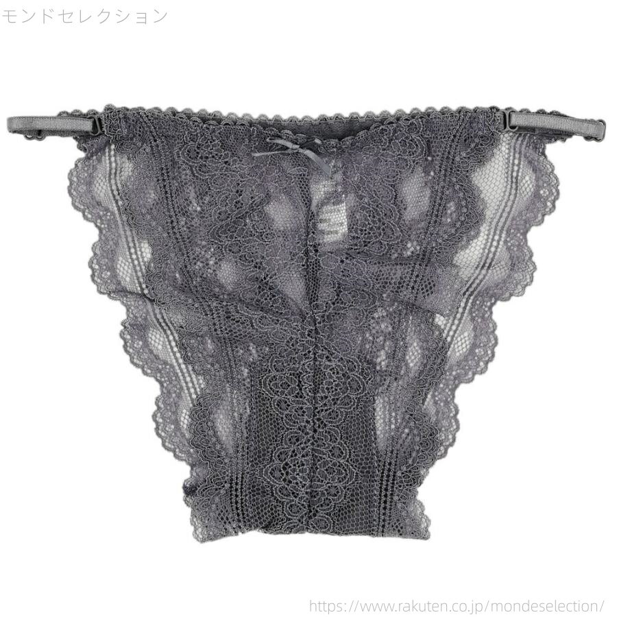 【送料無料】レディース 総レース 紐パン セクシー ランジェリー ストレッチ 通気性抜群 花柄レース シースルー 可愛い オシャレ 優雅 透かし セール 3