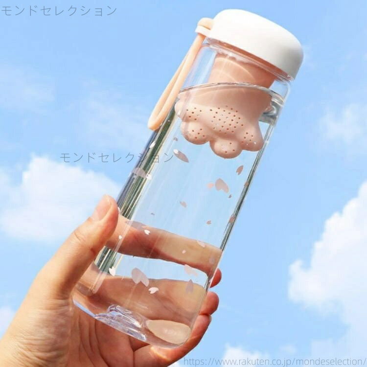軽量猫爪かわいい550mlクリアボ...
