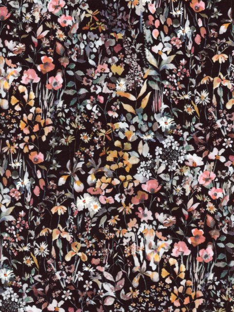 LIBERTYリバティプリントFelda(フェルダ)ブラック国産カットクロス3631116-ZE