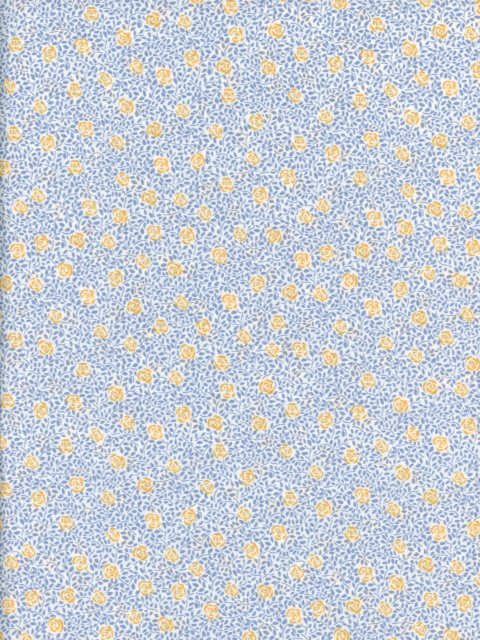 LIBERTY国産リバティカットクロス国産過去柄ブルー&イエローg-21