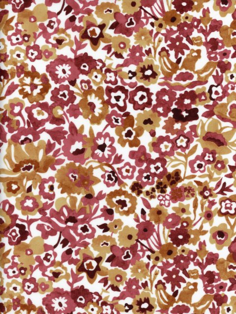 樂天商城 - 生地LIBERTY FABRICS LIBERTYPowys Garden(ポーイスガーデン)ブラウン2023年フラワーマーケット柄DC32591-A