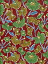 LIBERTY FABRICSリバティプリント国産コーデュロイ(コール天)Louie's Poppies(ルイズ・ポピーズ)ブラウン系1225215-P25A