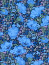 LIBERTY FABRICSリバティプリント国産コーデュロイ(コール天)Clementina Daisy(クレメンティナ・デイジー)ブルー系3635242-J25C