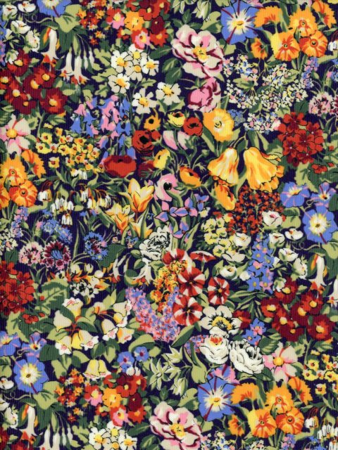 LIBERTY FABRICSリバティプリント国産コーデュロイ（コール天）Cottage Garden（コテージ・ガーデン）イエロー系3635248-25A