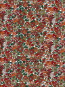 LIBERTY FABRICSリバティプリント国産コーデュロイ(コール天)Nell, Annie & May(ネル、アニー&メイ)オレンジ系3635209-P25C
