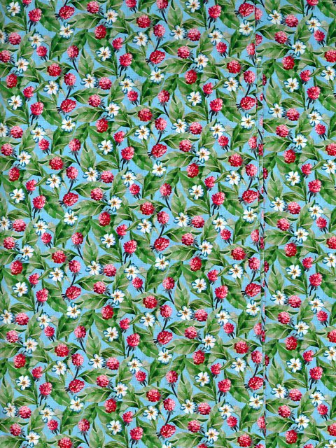 生地LIBERTY　FABRICS 格安ハギレセール品Fife Berries（ファイフ・ベリーズ)グリーン2019年秋冬柄DC30109-J19D110cm巾60cm