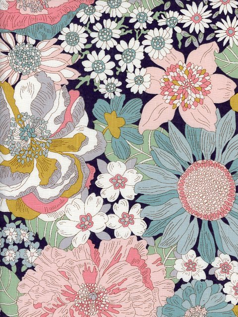 生地LIBERTY FABRICSLIBERTYフランダースリネン麻Summers in the Sun(サマーズ・イン・ザ・サン)125cm巾ピンク36361041-SD26A