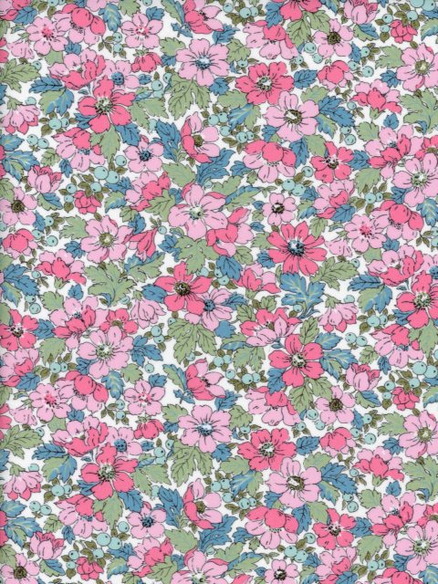 生地LIBERTY FABRICS イタリア製タナローン生地Dahlia Dream(ダリア・ドリーム )ピンク363J7510-26AU2026SS Summer Melody