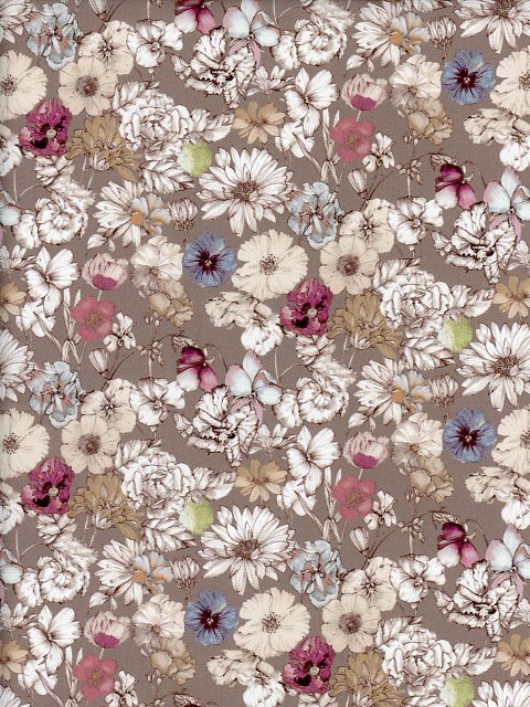 生地LIBERTY FABRICS LIBERTYイタリア製オーガニックタナローン生地Wrest Meadow(レスト・メドウ)グレー2026年春夏柄157J75901-26BU
