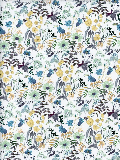 樂天商城 - 生地LIBERTY FABRICS LIBERTYイタリア製オーガニックタナローン生地Chartwell Blooms(チャートウェル・ブルームス)グリーン2026年春夏柄157J75908-26AU
