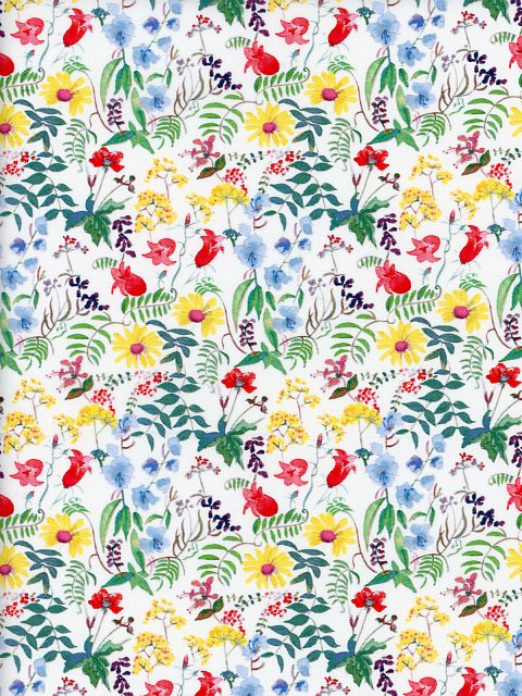 樂天商城 - 生地LIBERTY FABRICS LIBERTYイタリア製オーガニックタナローン生地Chartwell Blooms(チャートウェル・ブルームス)レッド2026年春夏柄157J75908-26BU
