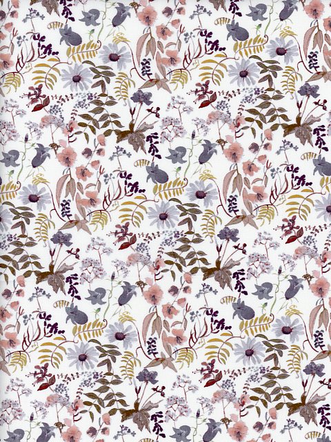 樂天商城 - 生地LIBERTY FABRICS LIBERTYイタリア製オーガニックタナローン生地Chartwell Blooms(チャートウェル・ブルームス)ブラウン2026年春夏柄157J75908-26DU