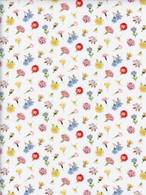 Fabric, Cloths - 生地LIBERTY FABRICS LIBERTYイタリア製オーガニックタナローン生地Devonshire Flowers(デヴォンシャー・フラワーズ)マルチカラー2026年春夏柄157J75902-26AU
