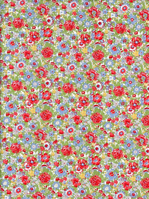 LIBERTY国産リバティカットクロスAmelie(アメリー）エターナル柄レッド＆グリーン