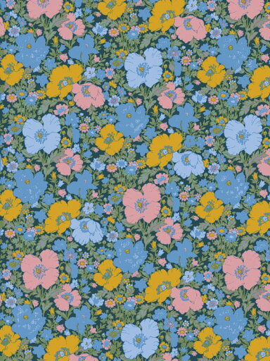 LIBERTYリバティプリンMeadow Song(メドゥソング)イエロー&ブルー国産2022年春夏柄3632126-SD22B LIBERTYリバティプリンMeadow Song(メドゥソング)イエロー&ブルー国産2022年春夏柄3632126-SD22B