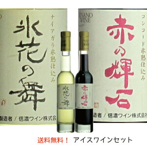 【送料無料！】【国際ワインコンクールでの優秀賞受賞ワイナリー】長野県　アイスワインセット　赤の輝石・氷花の舞 200ml 【出産内祝い・結婚式・法事引き出物・結婚内祝い・快気祝い・お返し・香典返し】