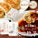 【国産 茨城県産】なごみ家 野菜たっぷり 太田餃子 約78個 約1,560g (にんにくあり約13個入×6パック・にんにく不使用約13個入×6パック・にんにく3倍約13個入り×6パック) 送料無料 無添加 冷凍生餃子 グルメ お取り寄せ【産地直送】