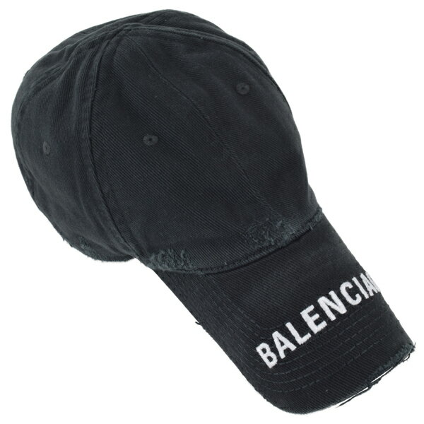 BALENCIAGA バレンシアガ HAT LOGO VISOR CAP/ヴィンテージ加工 刺繍ロゴ キャップ 745132 410B2 1077