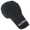 BALENCIAGA バレンシアガ HAT LOGO VISOR CAP/ヴィンテージ加工 刺繍ロゴ キャップ 745132 410B2 1077