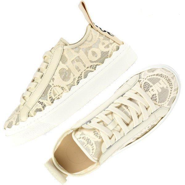 Chloe クロエ LAUREN SNEAKERS/レース スニーカー C19U108D2 6J1