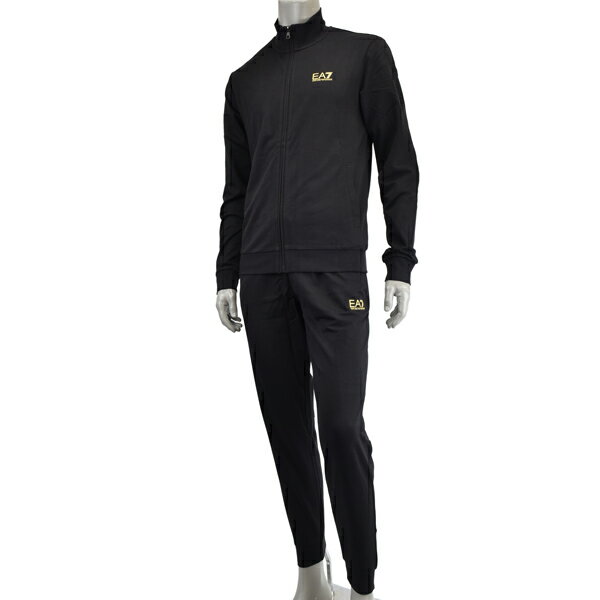 EA7 EMPORIO ARMANI エンポリオ・アルマーニCore Identity TRACKSUIT/上下セット セットアップ/ブラック×ゴールド8NPV51 PJ05Z 0208