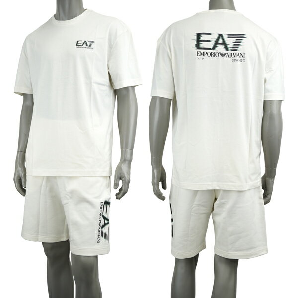 EA7 EMPORIO ARMANI イーエーセブン エンポリオ・アルマーニ Visibility ロゴ Tシャツ＆ショートパンツセット 上下セット 7M001327 AF17789×M001329 AF17787 U0004
