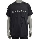 GIVENCHY WoV[ DESTROYED EFFECT T-SHIRT/Be[WH rbOS TVc BM71G13Y9W 011