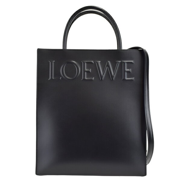 LOEWE ロエベ エンボス ロゴ スタンダード A4　トートバッグ/ブラック/A933R18X14 1100/